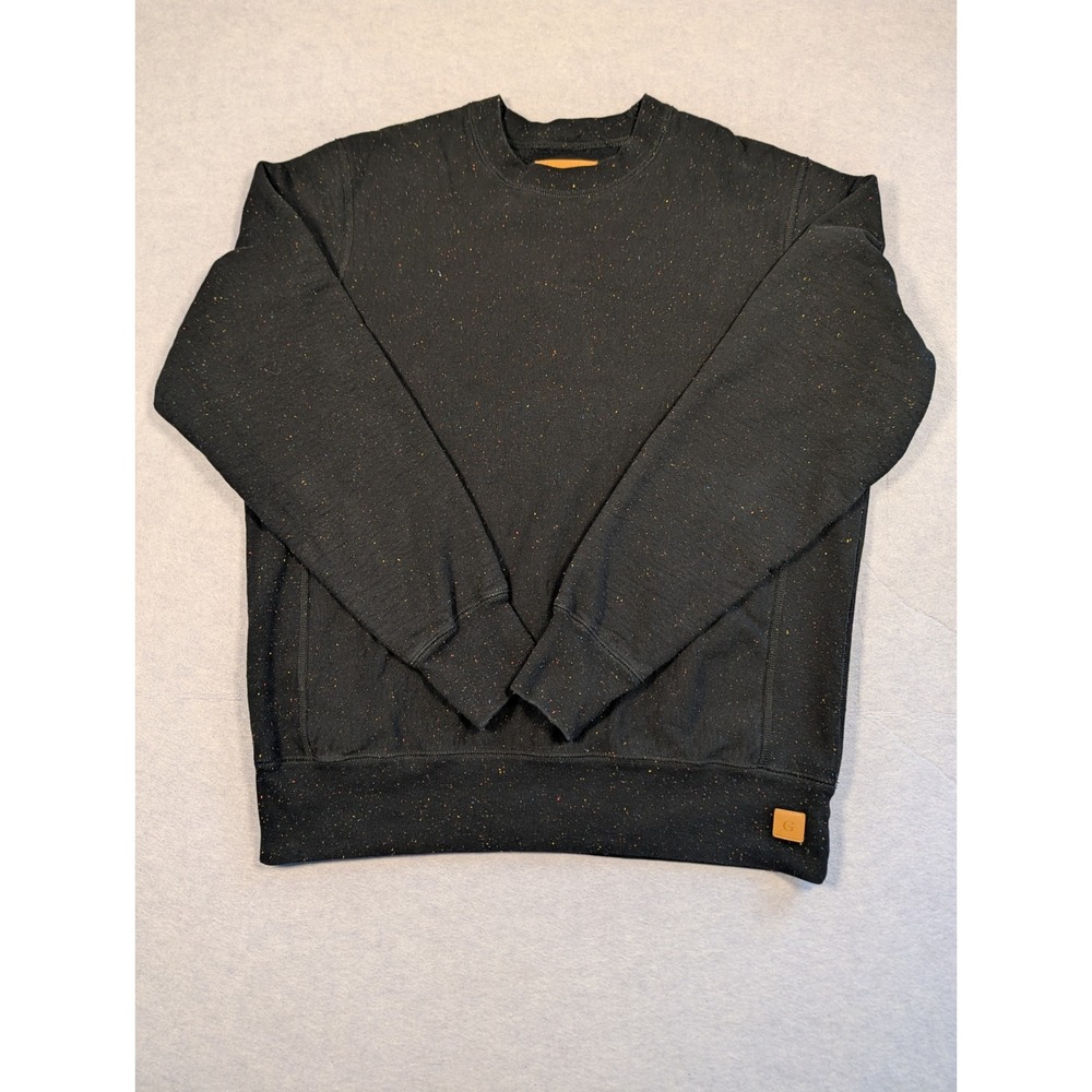 Gustin Sweatshirt Mens M Black Rainbow Nep Fleece Crewneck Excellent
